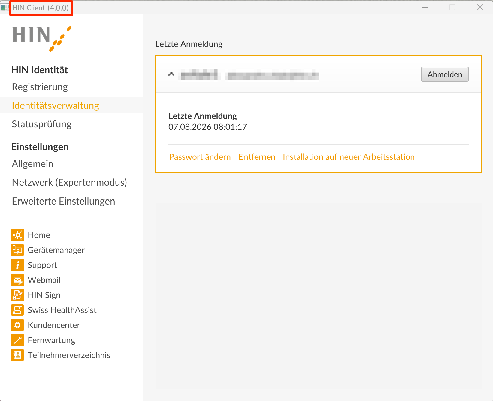 HIN Client Version 4.0