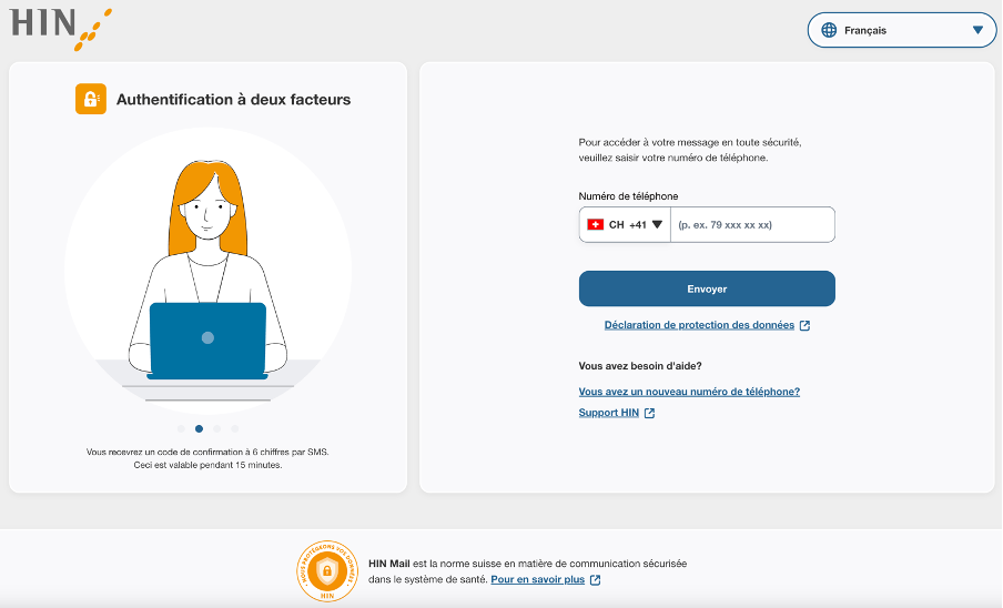HIN Mail pour les non-membres: Registration