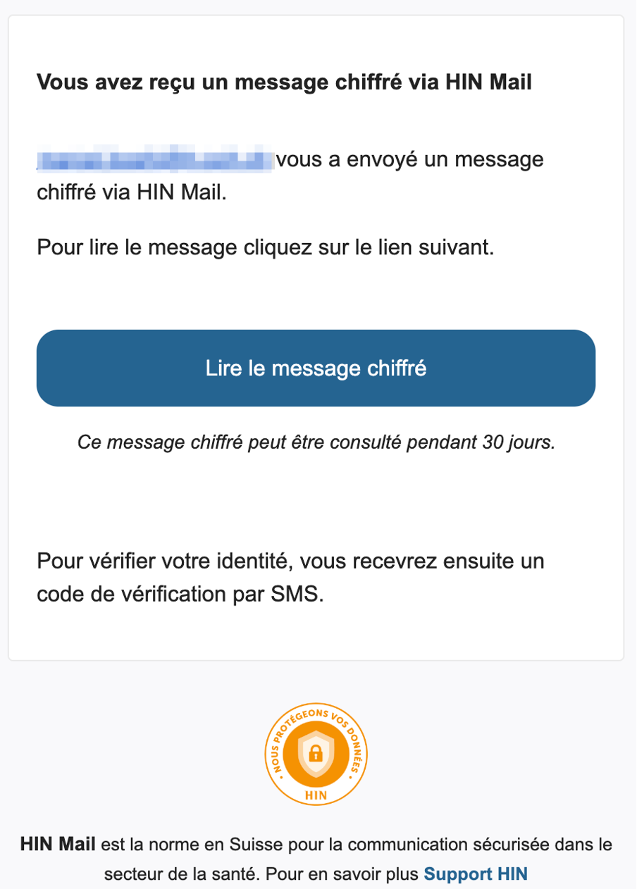 HIN Mail aux non-membres: lire le message