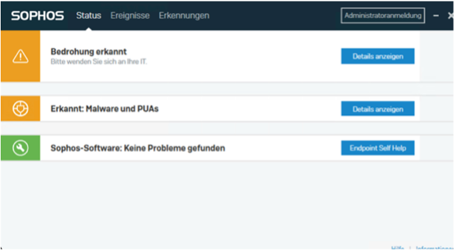 Sophos : menace détectée