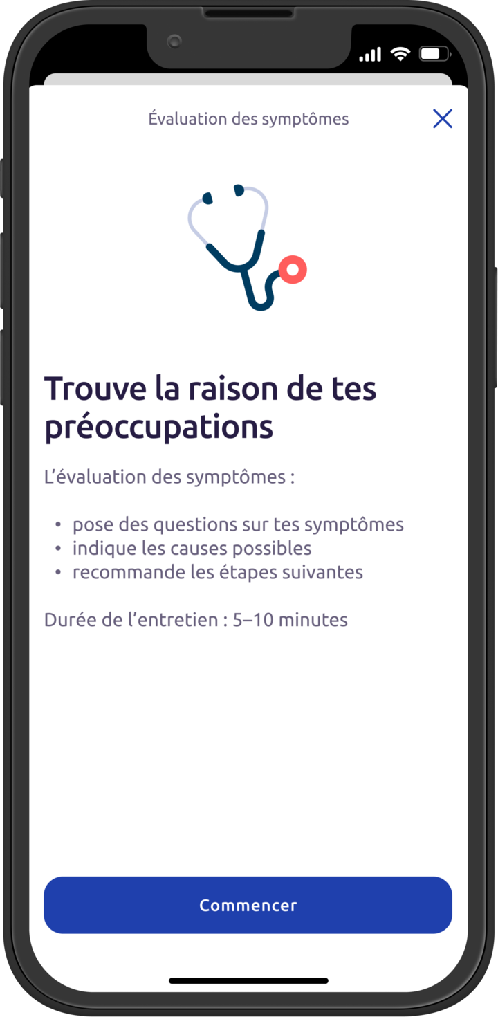 App Compassana: Évaluation des symptômes 