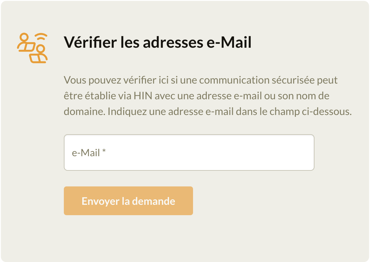 Masque de saisie pour la vérification de l’adresse