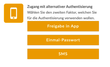 Zweiter Faktor wählen